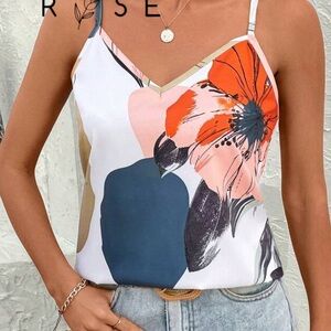Women's Floral Print Camisole Top - Multicolor